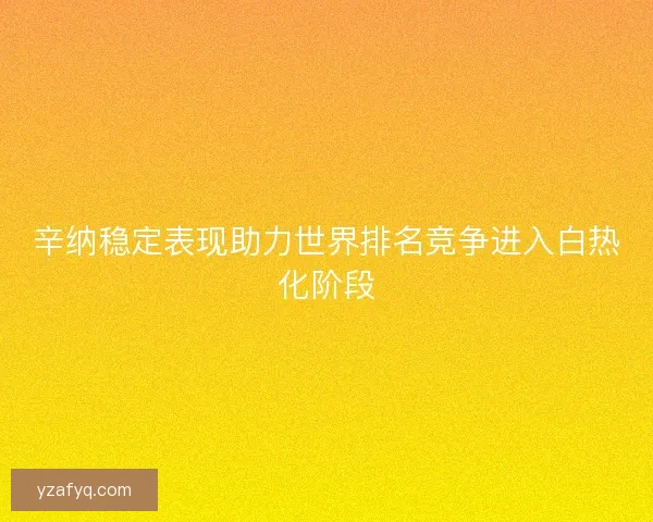 辛纳稳定表现助力世界排名竞争进入白热化阶段